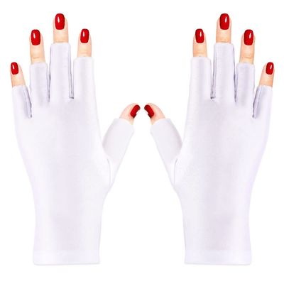 Pimoys Anti UV Gloves for Nail Lamp - UV Protection Fingerless Gloves for Gel Nail Lamp