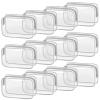 TISRATOK 12 PCS Clear Makeup Bag for Women with Zipper, TSA Approved Toiletry Pouch, Cosmetic Bag Bulk for Travel Organizer Essentials - Grey,Medium view 1