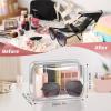 TISRATOK 12 PCS Clear Makeup Bag for Women with Zipper, TSA Approved Toiletry Pouch, Cosmetic Bag Bulk for Travel Organizer Essentials - Grey,Medium view 2
