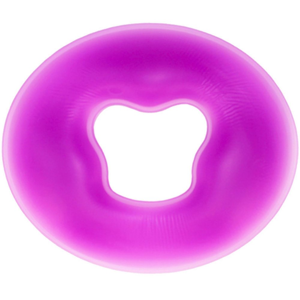 FILFEEL Silicone Face Cushion Pillow for Massage Tables, Round Headrest Massage Pillow, Soft Bottom Face Relax Pad for Beauty Salon Spa