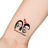 15pcs Custom Tattoos Personalized Temporary Tattoos with Photo Face Heart Waterproof Name Logo Tattoos Stickers For Women Men Kids Gifts for Birthday Party Wedding Bride Groom Decor view 1