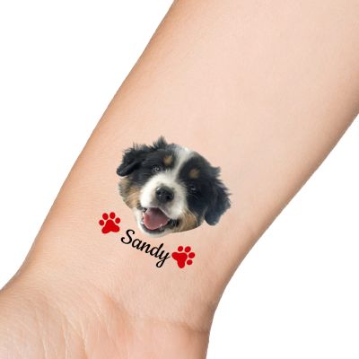 15pcs Custom Tattoos Personalized Temporary Tattoos with Photo Face Heart Waterproof Name Logo Tattoos Stickers For Women Men Kids Gifts for Birthday Party Wedding Bride Groom Decor