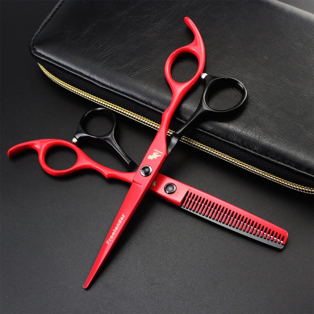 6.0 Inch Hair Cutting Scissors, Hair Cutting Shears, Hair Cutting Scissors Set, Barber Scissors, for Barber Or Home Use, Plus Bonus Leather Case