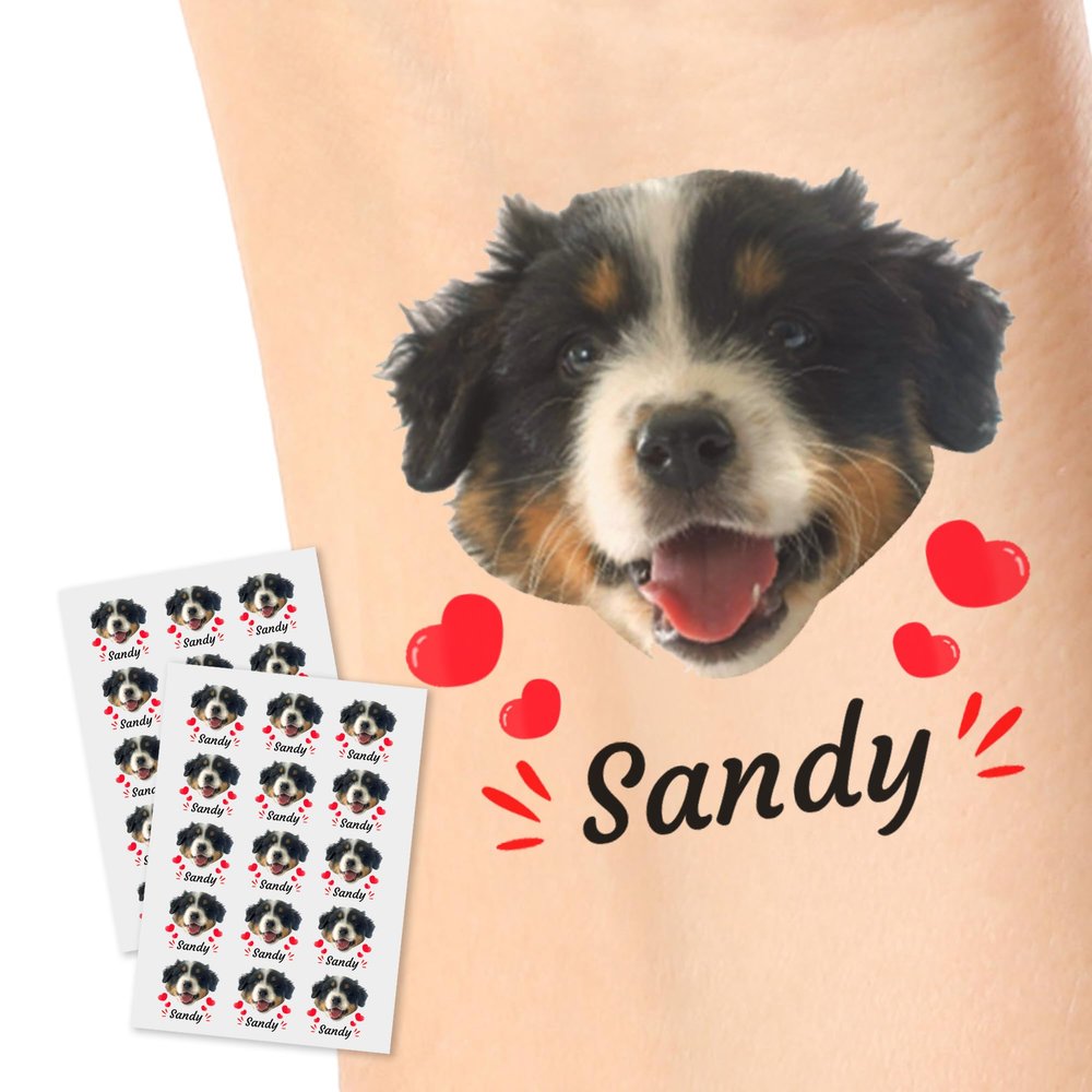 15pcs Custom Tattoos Personalized Temporary Tattoos with Photo Face Heart Waterproof Name Logo Tattoos Stickers For Women Men Kids Gifts for Birthday Party Wedding Bride Groom Decor