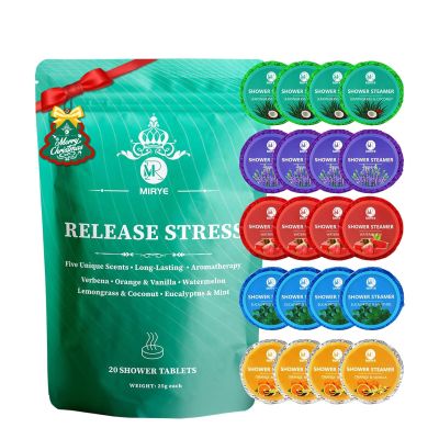 Shower Steamers Aromatherapy, 20-Pack Shower Bombs with Natural Essential Oils  Stress Relief Self Care, Birthday Gifts for Women & Men, Christmas Stocking Stuffers & White Elephant Gifts