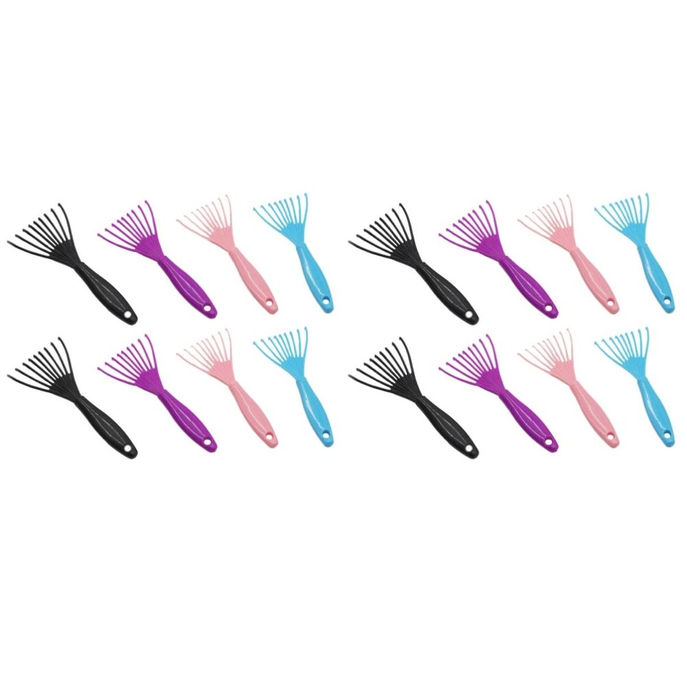 balacoo 16pcs Hair Brush Cleaner Comb Claw Detangle Brush Hair Remover Rake for Scalp Cleaning Random Color