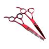 Professional Hair Cutting Shears, 6 Inch Upscale Red Hair Salon Scissors Barber Hairdressing Cutting Thinning Set (Color : Set) view 1