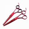 Professional Hair Cutting Shears, 6 Inch Upscale Red Hair Salon Scissors Barber Hairdressing Cutting Thinning Set (Color : Set) view 2