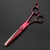 Professional Hair Cutting Shears, 6 Inch Upscale Red Hair Salon Scissors Barber Hairdressing Cutting Thinning Set (Color : Set) view 4