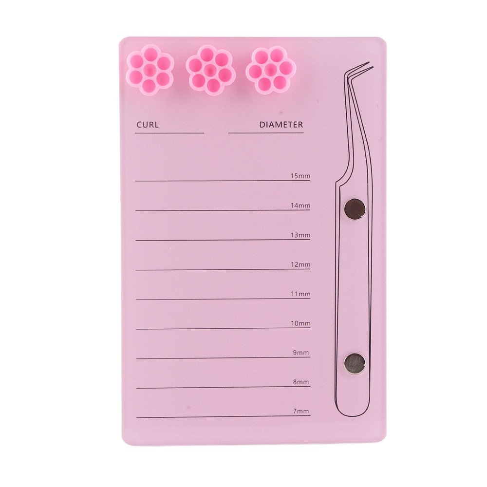 3 in 1 Eyelash Extension Tray, 7-15mm Acrylic False Lash Tray Eyelash Extension Holder Eyelashes Display Strip Lash Pallet with Magnetic Suction Holes for Eyelash Training Institutions