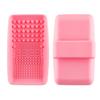 2PCS Brush Cleaning Palette,Handheld Silicone Brush Scrubber Brush Cleaning PadReusable Scrubber to Clean All of Your Ink Blending Brushes with Ease Portable Washing Tool (4 x 5 7/8inch Pink) view 1