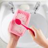 2PCS Brush Cleaning Palette,Handheld Silicone Brush Scrubber Brush Cleaning PadReusable Scrubber to Clean All of Your Ink Blending Brushes with Ease Portable Washing Tool (4 x 5 7/8inch Pink) view 4