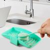 2PCS Brush Cleaning Palette,Handheld Silicone Brush Scrubber Brush Cleaning PadReusable Scrubber to Clean All of Your Ink Blending Brushes with Ease Portable Washing Tool (4 x 5 7/8inch Green) view 3