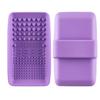2PCS Brush Cleaning Palette,Handheld Silicone Brush Scrubber Brush Cleaning PadReusable Scrubber to Clean All of Your Ink Blending Brushes with Ease Portable Washing Tool (4 x 5 7/8inch Purple) view 1
