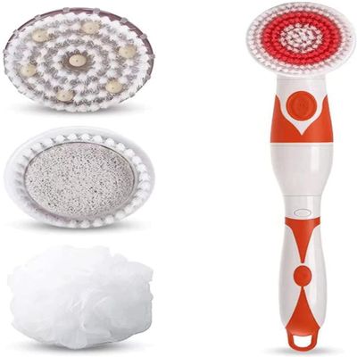 JYYBN 2pcs Sponge Shower Detergent Lotion Applicator Sponge Bath Back Brush Long Handle Body Wash Skin Brush for Shower,Wet or Dry Brushing (Color : Red)