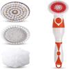 JYYBN 2pcs Sponge Shower Detergent Lotion Applicator Sponge Bath Back Brush Long Handle Body Wash Skin Brush for Shower,Wet or Dry Brushing (Color : Gray) view 1