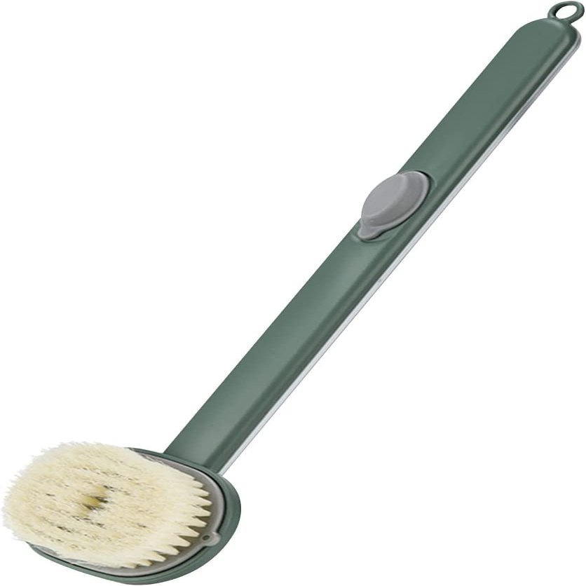 JYYBN Long Handle Scrub Bath Brush with Soap Dispenser, Long Handle Rub Bath Brush Can Filled with Liquid Bath Back Scrubber for Shower Deep Cleansing for Women, Men, Children