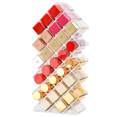GUIPAIHAI 28 Slots Lipstick Holder Organizer Acrylic Box for Lipsticks Storage Display Stand