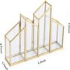 GUIPAIHAI 4 Slots Makeup Brush Holder Organizer Pen Holder Cosmetics Storage Glass Box for Eyeliner/Beauty Tools/Pencil view 2