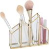 GUIPAIHAI 4 Slots Makeup Brush Holder Organizer Pen Holder Cosmetics Storage Glass Box for Eyeliner/Beauty Tools/Pencil view 3