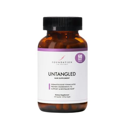 Foundation Skincare UnTangled Hair Vitamins (60-day supply) - Collagen & Biotin Supplement for Women & Men, Visibly Thicker, Faster Hair Growth