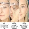 Brows by Bossy Dual-Color Eyebrow Stamp Stencil Kit with 9 Reusable Eyebrow Stencils for Professional Brow Stamping Shaping Kit and Instant Long Lasting Filling and Waterproof Tinting Definer view 3