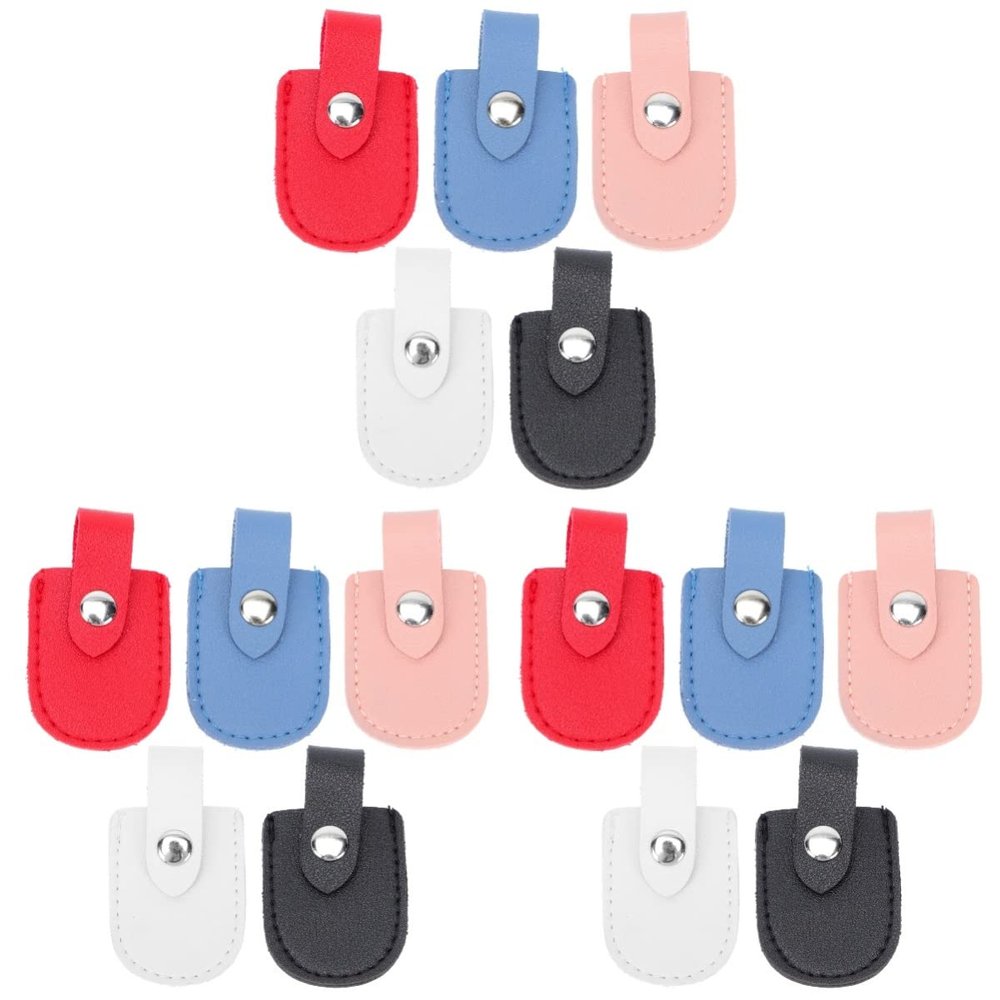 minkissy 15pcs Cuticle Nipper Protective Cover Pu Nail Clippers for Nail Salon Use Manicure Nipper Cases Mixed Colors