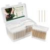 800 Count Bamboo Cotton Swabs - Natural Organic Cotton Buds with Double Tips, Hypoallergenic, Biodegradable Swabs for Ear Cleaning, Beauty & Personal Care, Makeup, Pet Care, Crafts view 1