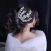ZHENM Sparkling Rhinestone Wedding Comb, Bridal Headpiece Wedding Hair Accessories for Brides view 3