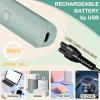 Bikini Trimmer for Women,IP7X Waterproof Wet/Dry Groin Shaver,Electric Ball Trimmer Pubic Hair Trimmer Shaver,Snap-in Ceramic Blades,Green view 4