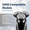 SH90 Replacement Rotary Heads for Philips Norelco Shavers Series 9000, New Version of Metal Wheel Buckle and Upgrade Double-Layer Precision Blades view 4