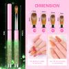 SAVILAND Kolinsky Acrylic Nail Brush Set: Size 6,8,12,14 Professional Glows in the Dark Manicure Brushes for Acrylic Powder Application 3D Nail Art Carving & Extension Tools Home DIY Nail Art Salon view 4