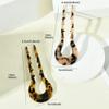 French Hair Pins Tortoise Shell French Hair Forks U Shaped French Pins 2 Prong Hair Sticks Acetate Chignon Pin for Women Hairstyle Accessories 2 Pack view 4