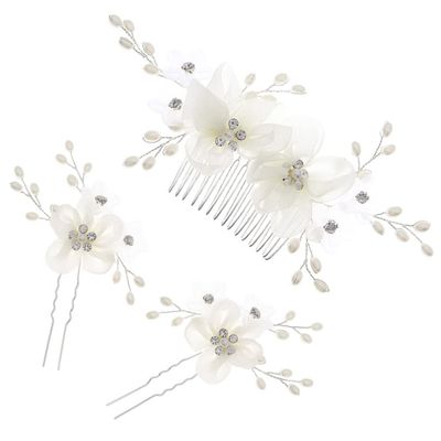 OSALADI Rhinestone Insert Comb Bridal Wedding Hair Comb Hair Fork Unique Charm for Wedding and Parties