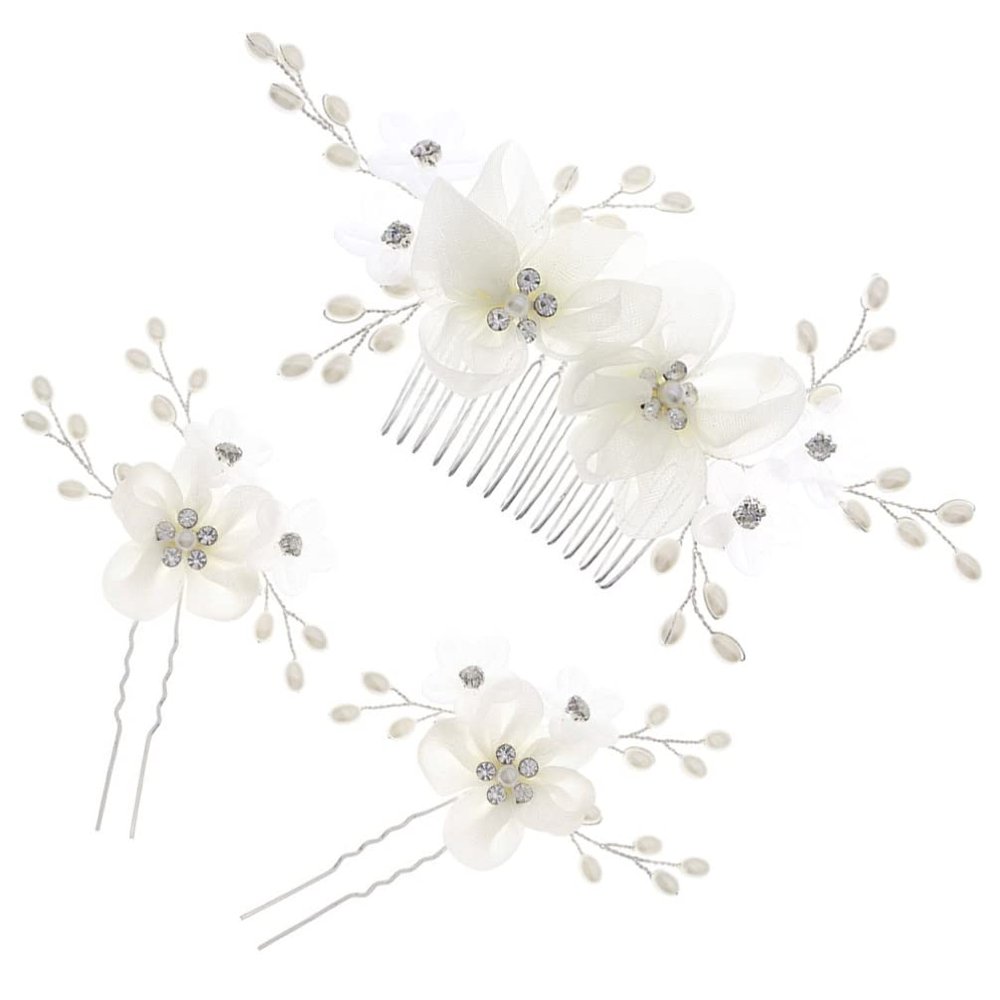 OSALADI Rhinestone Insert Comb Bridal Wedding Hair Comb Hair Fork Unique Charm for Wedding and Parties