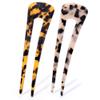 French Hair Pins Tortoise Shell French Hair Forks U Shaped French Pins 2 Prong Hair Sticks Acetate Chignon Pin for Women Hairstyle Accessories 2 Pack view 1
