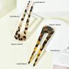 French Hair Pins Tortoise Shell French Hair Forks U Shaped French Pins 2 Prong Hair Sticks Acetate Chignon Pin for Women Hairstyle Accessories 2 Pack view 4