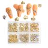 DSHIJIE Nail Art Gold Crown Rhinestone Crystal Luxury Metal Alloy 3D Big Diamonds Nail Gems Studs 60Pcs for DIY Jewelry Making Crafts Nail Manicure view 1