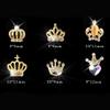 DSHIJIE Nail Art Gold Crown Rhinestone Crystal Luxury Metal Alloy 3D Big Diamonds Nail Gems Studs 60Pcs for DIY Jewelry Making Crafts Nail Manicure view 3