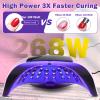 268W UV LED Light Lamp Nail Dryer for Gel Polish with 57 pcs Dual Light Beads 4 Timer Setting and Automatic Sensor view 2