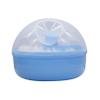 QXPDD Baby Powder Puff Box After- Bath Powder Case Body Powder Puff Container Makeup Cosmetic Loose Powder Container for Home Travel,Blue view 1