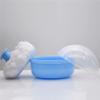 QXPDD Baby Powder Puff Box After- Bath Powder Case Body Powder Puff Container Makeup Cosmetic Loose Powder Container for Home Travel,Blue view 3