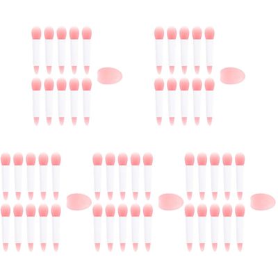FRCOLOR 5sets Silicone Lipstick Brush Makeup Applicators for Precision Lip Color Application Portable and Easy to Use for Daily and Professional Makeup