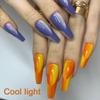 Redykat 24PCS Glossy Coffin Press On Nails, Salon Quality Nail art, Extra Long Acrylic Fake Nails, False Nails, Home Quick Manicure (Purple&Orange Vertical Ombre) view 2