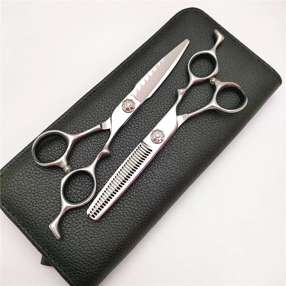 Professional Hair Cutting Shears, 6 inch VG10 Hairdressing Scissors Sharp Scissors Hair Stylist Scissors Set (Size : Set)