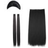 Oligage Hanfu Women Costume Wig Antique Style Cos Synthetic Pad High Hair Bun Long Straight Wig Piece Pad Hair Chignon (Color : P12/613) view 1