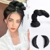 Oligage Hanfu Women Costume Wig Antique Style Cos Synthetic Pad High Hair Bun Long Straight Wig Piece Pad Hair Chignon (Color : P12/613) view 4