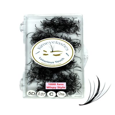 1000 Premade Wispy Fans EyeLash Extensions Spikes 5D 7D Promade Fan Mixed Lengths 9mm-16mm Curl D - C Professional Volume Lash (5D | C | 0.07 Mixed 9-16)