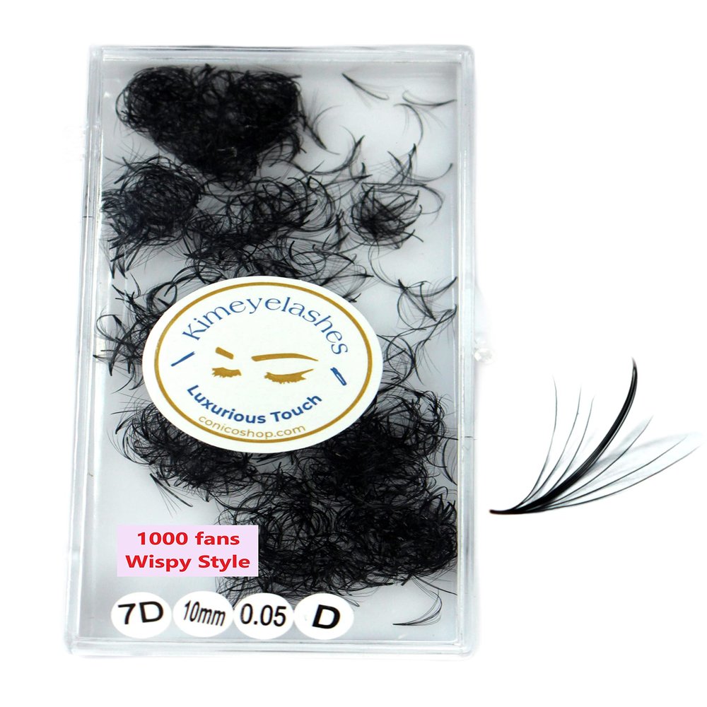 1000 Premade Wispy Fans EyeLash Extensions Spikes 5D 7D Promade Fan Mixed Lengths 9mm-16mm Curl D - C Professional Volume Lash (7D | C | 0.05 | 11mm)
