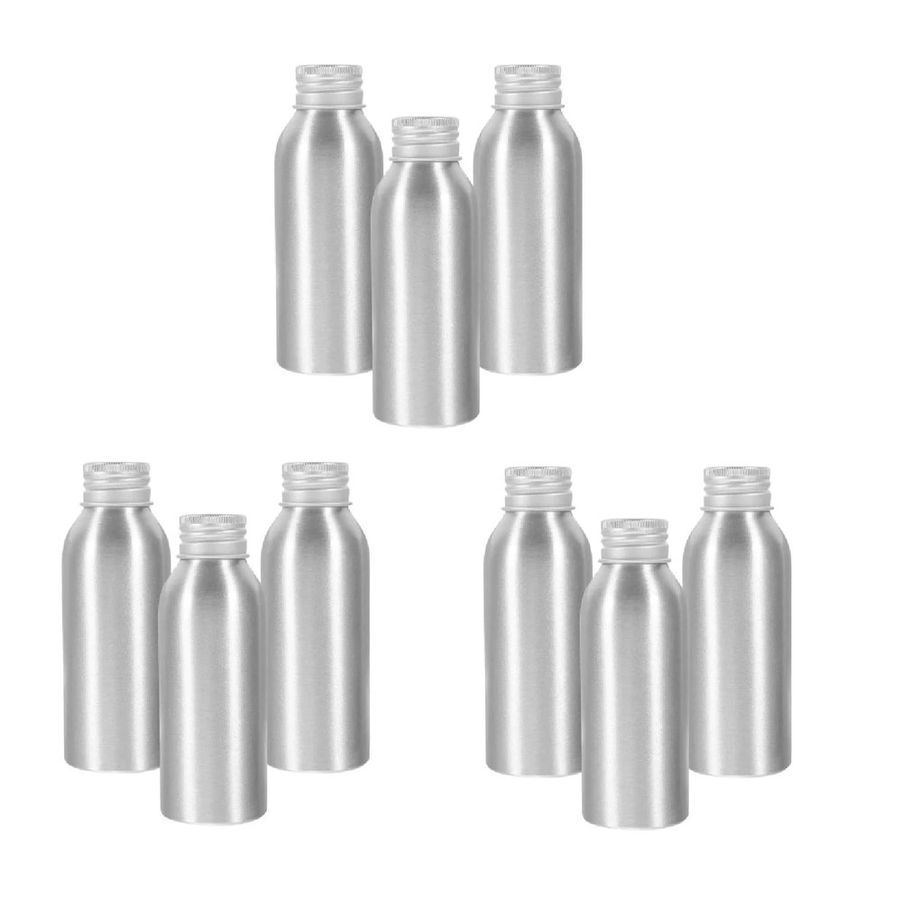 YARNOW 9 Pcs 3.5 Oz Refillable Aluminum Travel Bottles with Leakproof Caps Lightweight Containers for Shampoo Lotion and Toiletries